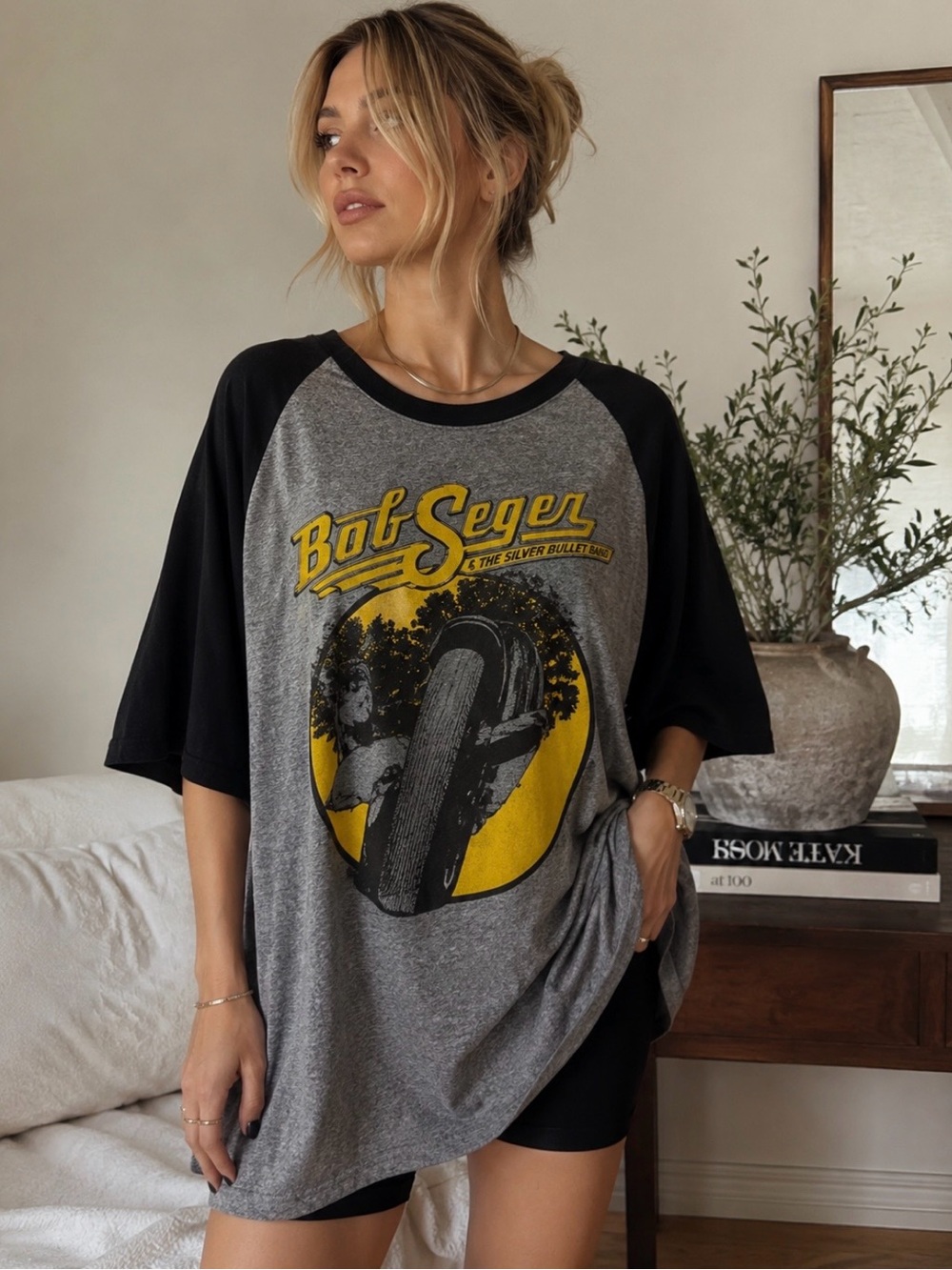 Vintage Bob Seger & The Silver Bullet Band Raglan Graphic T-Shirt